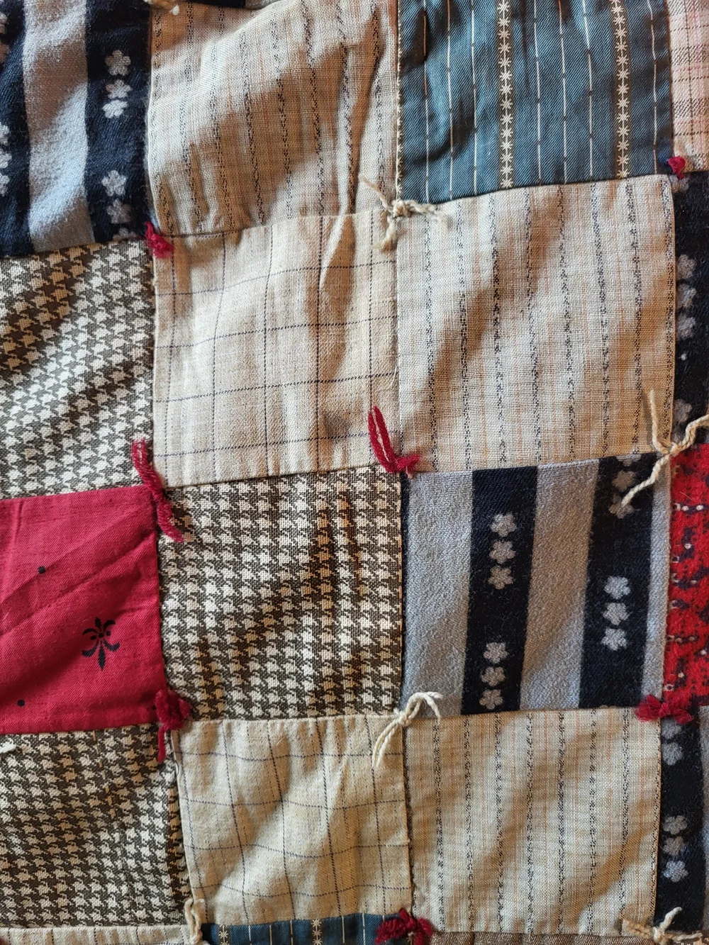 1930 Americana Nine Patch Quilt Comforter Dated/Signed